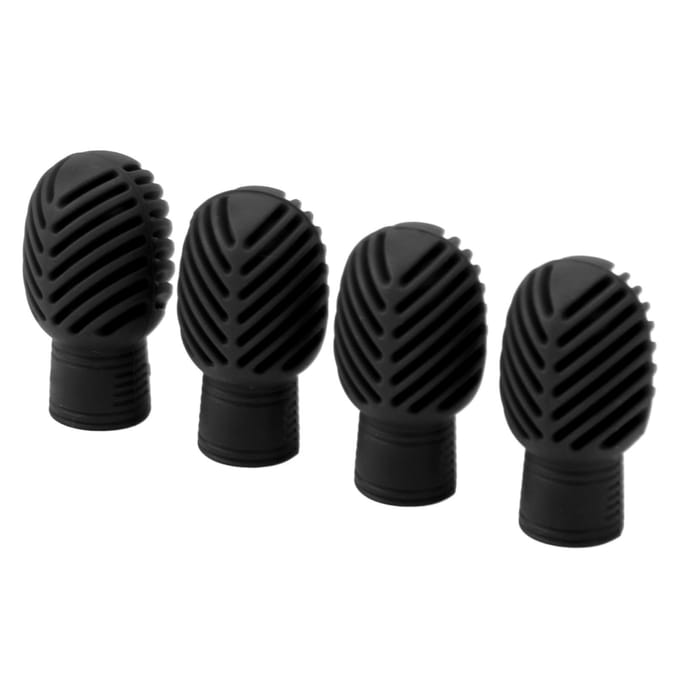 4 STUKS Drumstok Stille Oefentip Siliconen Rekbaar Drum Oefen Percussie Tip Zwart black