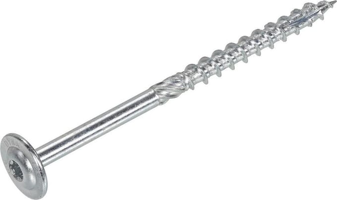 Dynaplus - Torx 40 Tellerkopschroeven - 8 x 140mm - Verzinkt - Deeldraad (50 stuks)