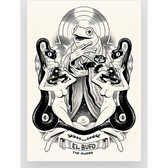 The Dudes El Bufo Unlimited Kunstdruk wit
