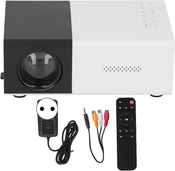 1080P Draagbare Mini-projector met Ingebouwde Luidsprekers voor Thuisbioscoop - Compatibel met Smartphone en Laptop