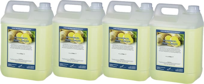 Claudius Douchegel Fresh Ginger 5 liter - set van 4 stuks - Showergel