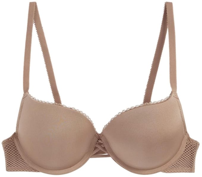 Next - Dames - Diepuitgesneden triple boost push-upbeha A-DD - Huidkleur
