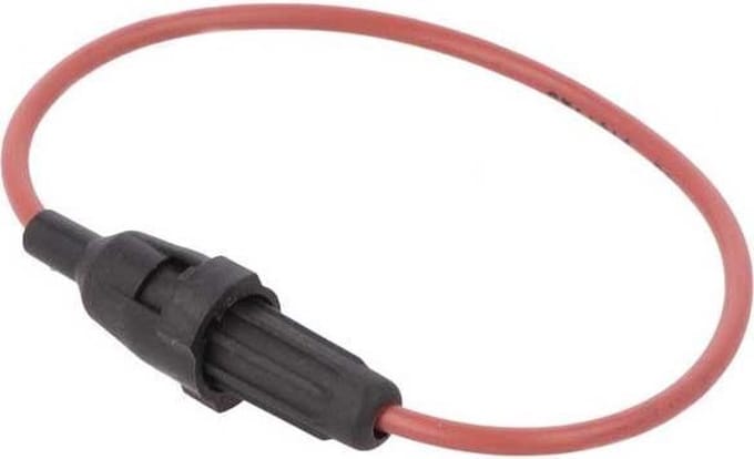 Mini Glas zekeringhouder met kabel - Max. 6.3A