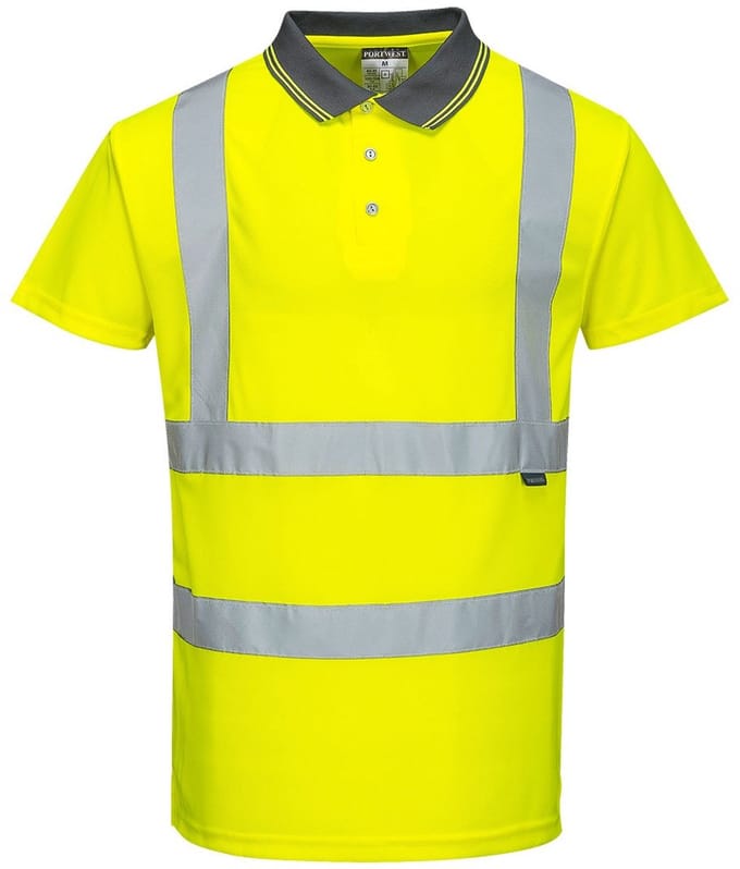 Portwest Hi-Vis Korte Mouw Polo S477 - Geel - S