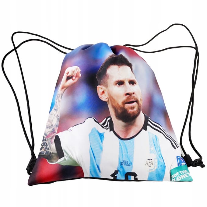 Messi Sporttas Kinderen - Rugzak met Trekkoord 44x34cm