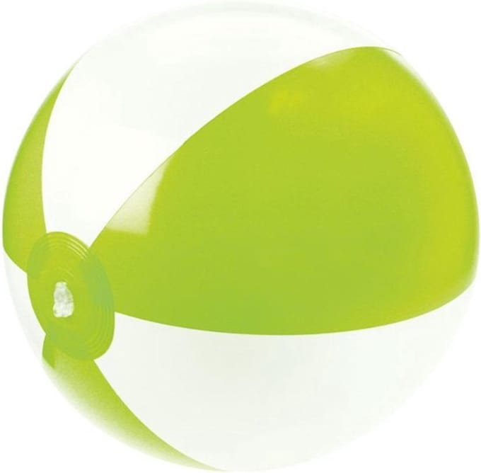 Benza Opblaasbare Strandbal Groen en Wit 25 cm