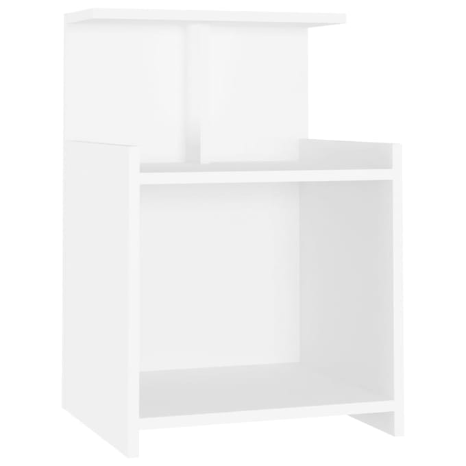 vidaXL - Nachtkastjes - 2 - st - 40x35x60 - cm - bewerkt - hout - wit