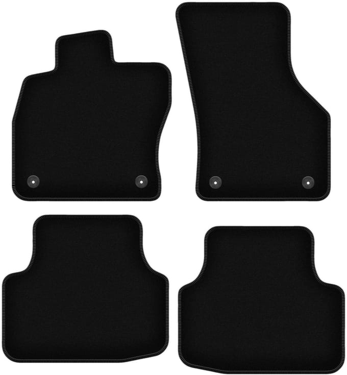 BASIC zwarte veloursmatten voor: Seat Leon IV sedan, stationwagen, variant, liftback (2020-)