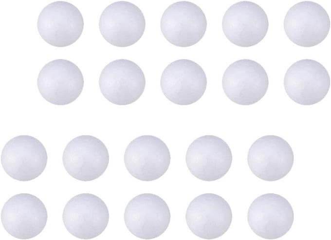 Schuimbollen Knutselballen - Piepschuim Ballen - Creatieve Projecten - Massief Rond - 6 CM - Wit