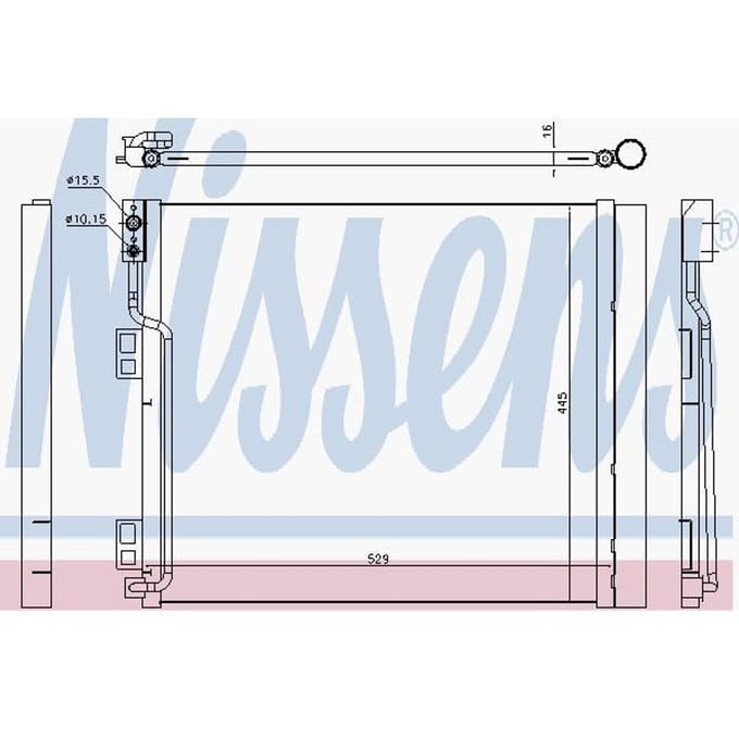 Condensator, airconditioning NISSENS 940386