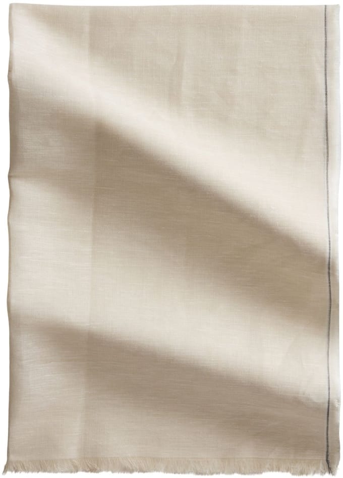 Marc O'Polo sjaal Woven Scarf Grey Silk crème