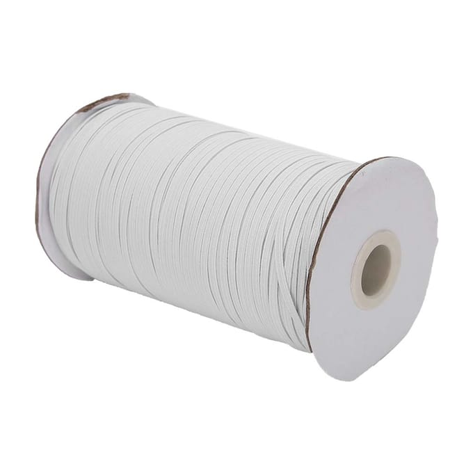 200 Yards Rol Gezichtsscherm Kleding Platte Elastiek Koord Manchet Elastiek Touw Wit white