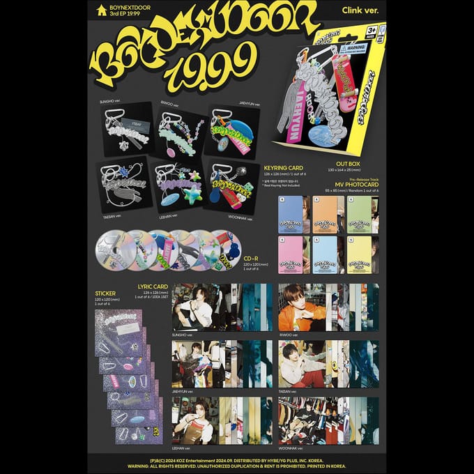 BOYNEXTDOOR - 3e EP [19.99] (Klink ver.) NO POB_Random ver. gray