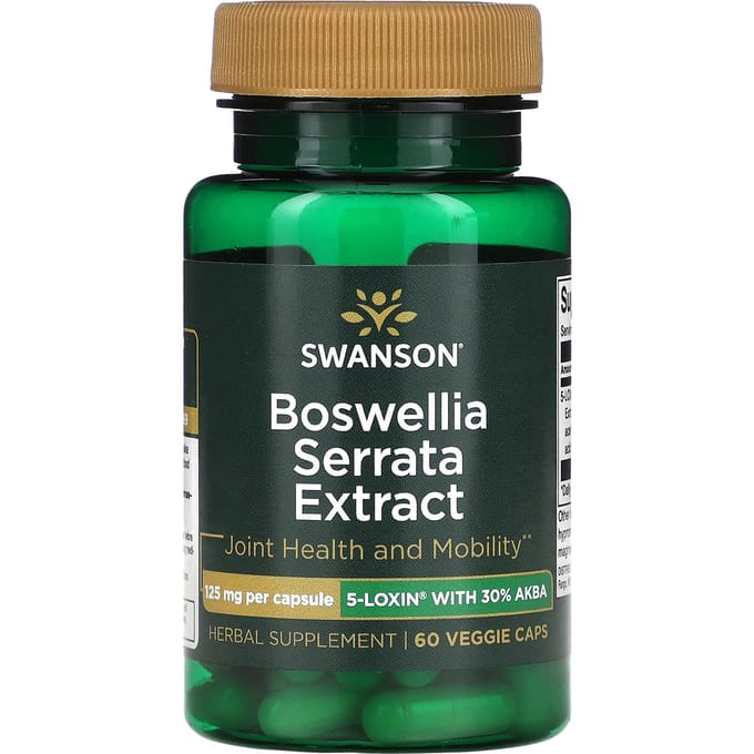 Boswellia Extract, 125mg, 60 Vegetarische Capsules