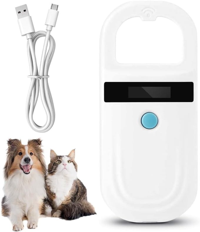 Draagbare Chiplezer met OLED Scherm voor Huisdieren - Microchip Lezer voor Honden, Katten en Varkens