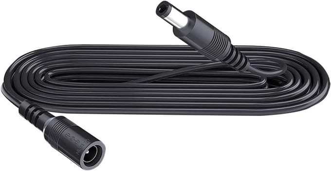 Verlengkabel DC - Stroomkabel Adapter - Apparaten Aansluiten - 5.5mm x 2.1mm Connector - 1 Meter - Zwart