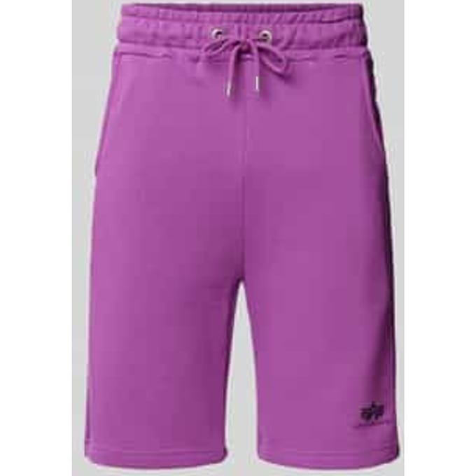 Regular fit sweatshorts met labelprint
