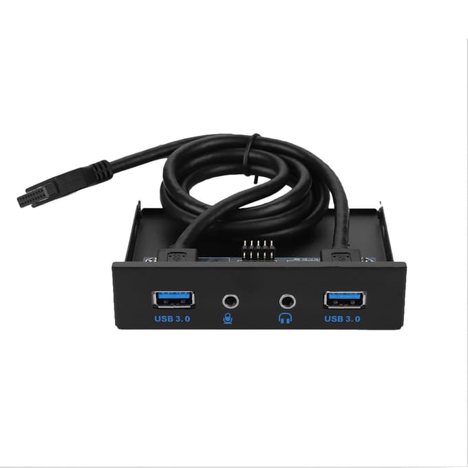 USB3.0 O Floppy Voorpaneel 3.5 inch 2 USB3.0 Interfaces met Mic o black