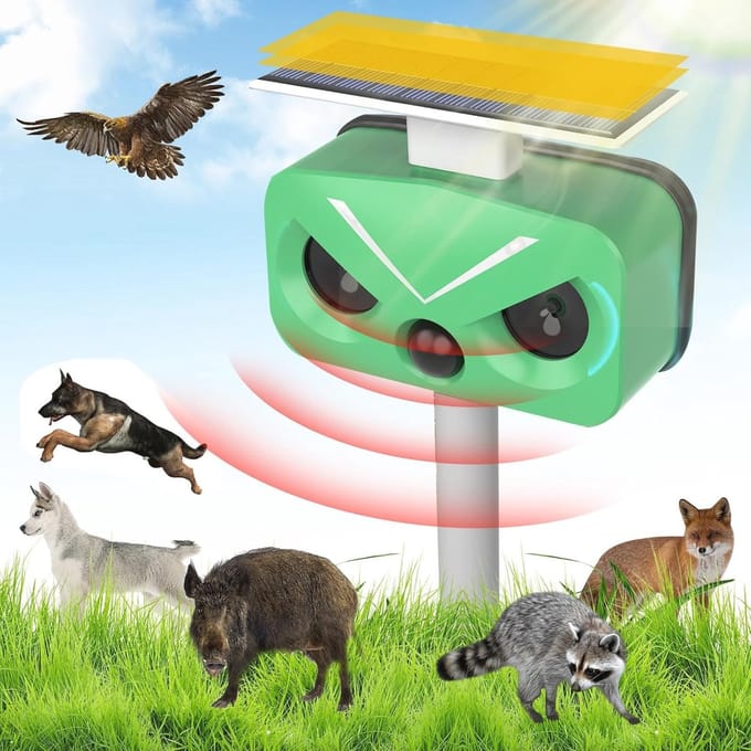 Ultrasoon Kattenafschrikmiddel met Bewegingssensor en Zonne-energie