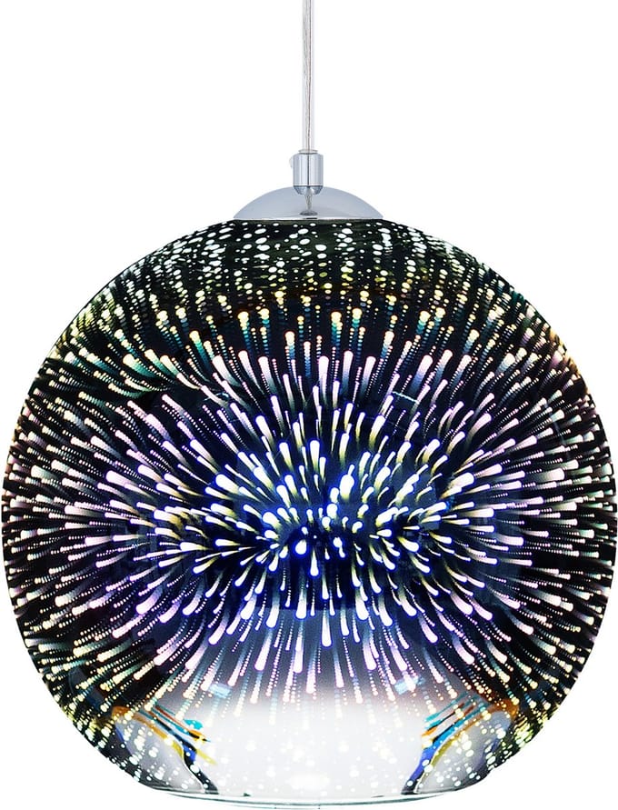 SESSERA - Hanglamp - Zilver - Glas