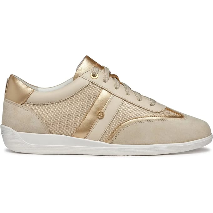 GEOX MYRIA DAMES Sneakers - LICHTGOUD/LICHTBEIGE - Maat 37