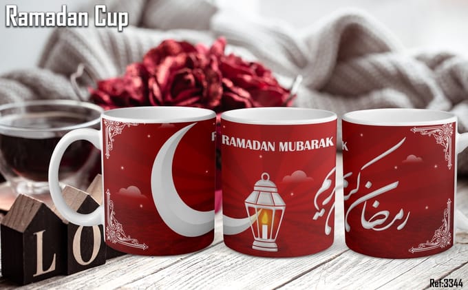 Mug Ramadan Mug with print - Ramadan - Muslims - Ramadan Mubarak gift - 350 ML content