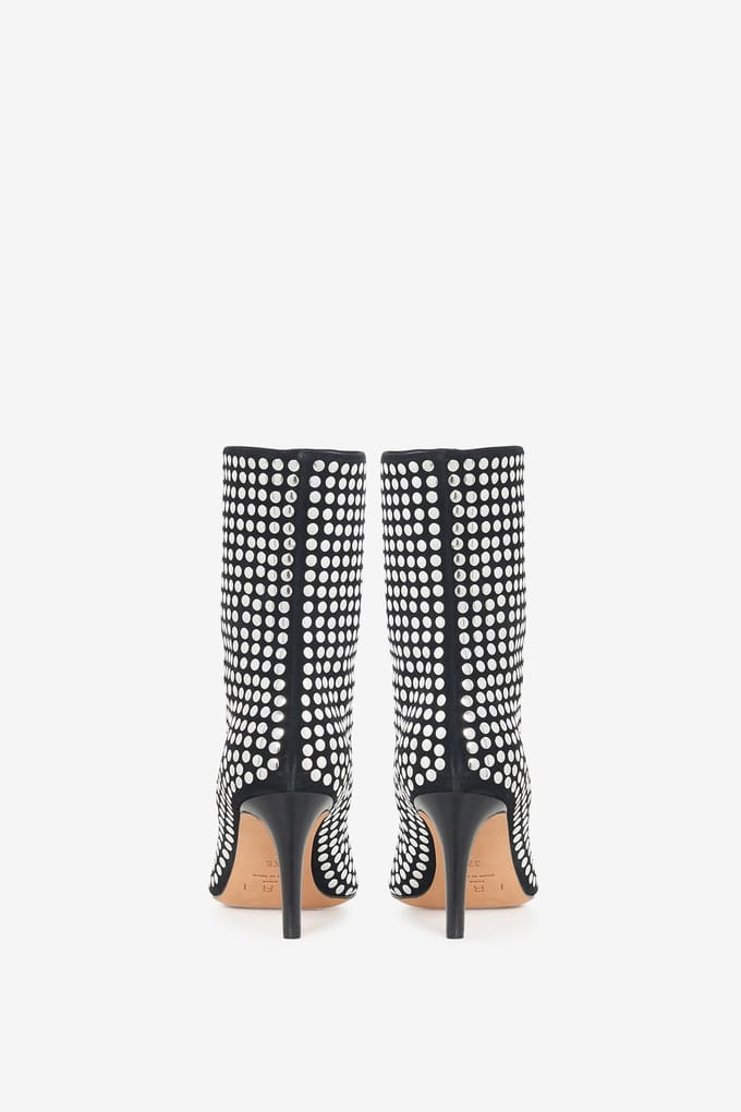 IRO Paris Daly Studs Low Boots Black/ Studs Maat: 36 | Laarzen Outlet | Dames | Zilver