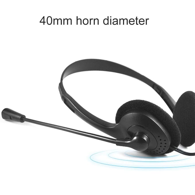 Écouteurs de jeu filaires 3,5 mm avec microphone HD, prise 3,5 mm, casque VOIP, Skype pour ordinateur portable