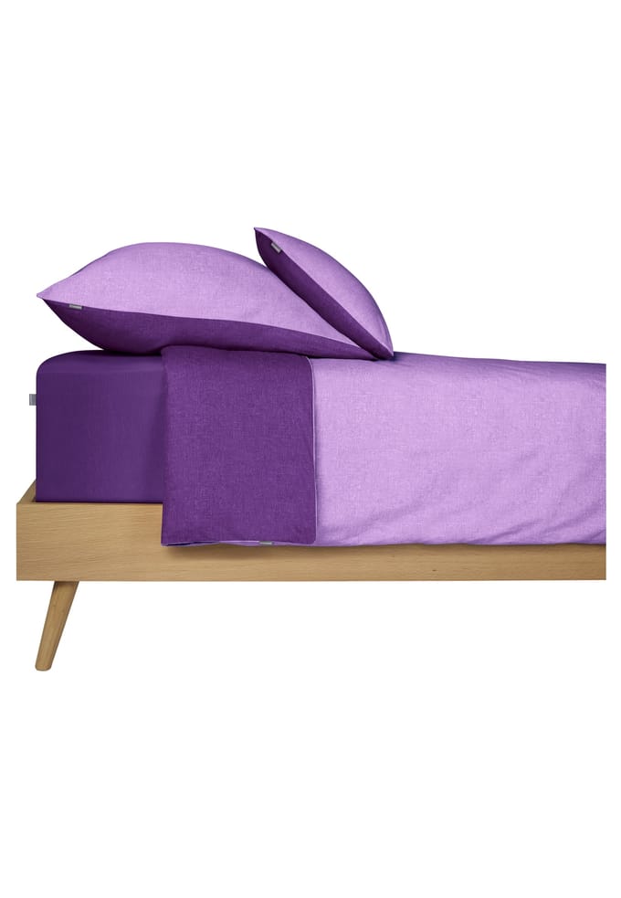 Tweedelig omkeerbaar beddengoed Renforcé paars - SCHIESSER Home 135*200