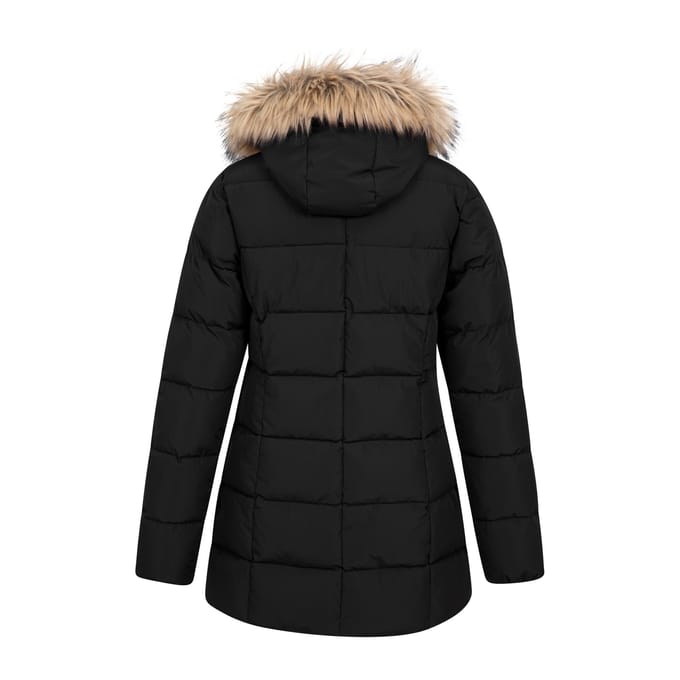 Mountain Warehouse Dames/Dames Nola Lang Gewatteerd Jasje (Zwart)
