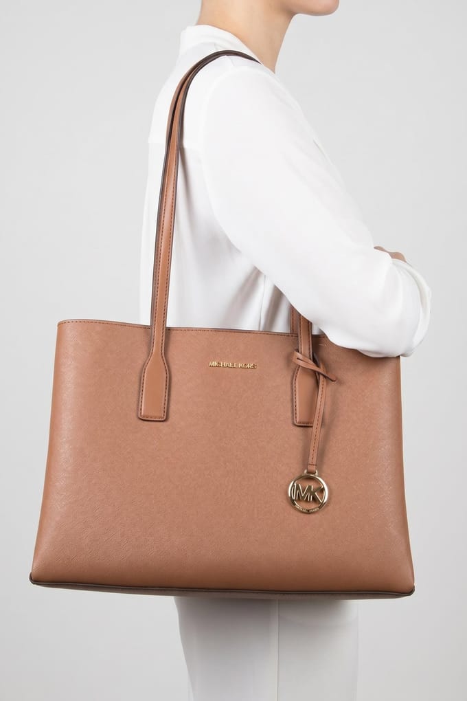 Michael Kors Medium Leather Tote Bag Luggage Größe: OS | Handtaschen Outlet | Damen