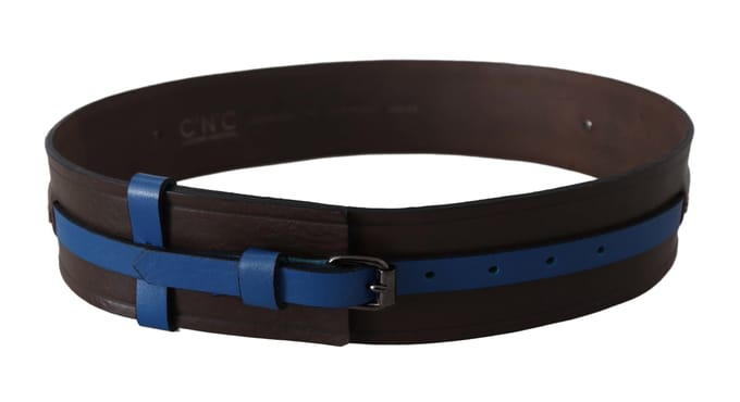 Leren Riempje met Blauw Accent