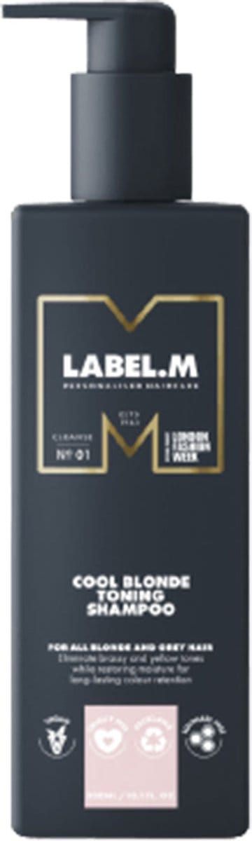 Label.M Cool Blonde Toning Shampoo - 300 ml- Zilvershampoo - Voor Blondines -