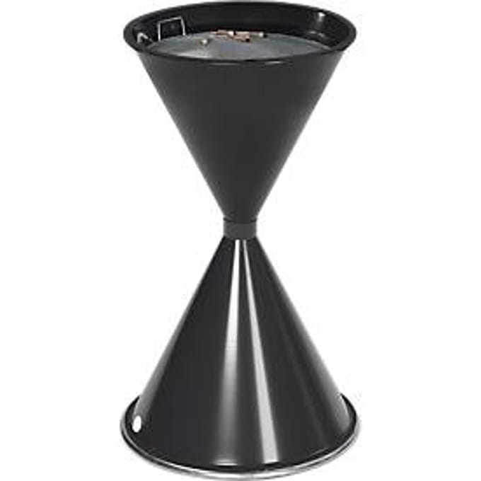 Staande asbak, van stalen, Ø 400 x H 700 mm, 15 liter, grafiet