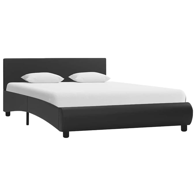 vidaXL - Bedframe - met - LED - kunstleer - zwart - 120x200 - cm