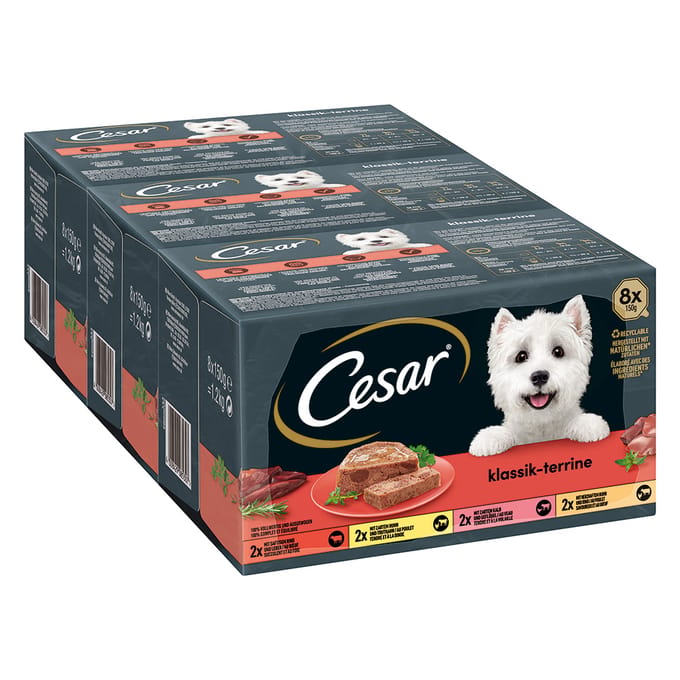 8x150g Cesar Classic Terrine Hondenvoer