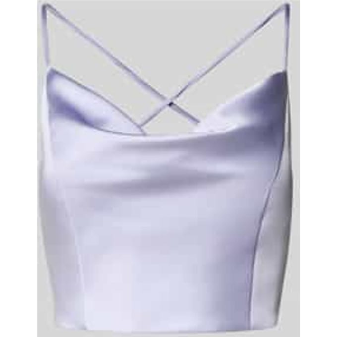 Kort cocktailshirt met vetersluiting aan de achterkant