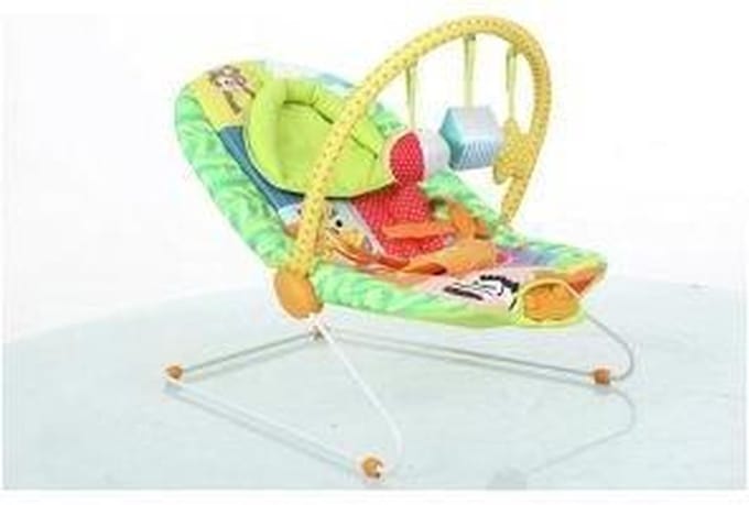 luxe vibrerende rainbow bouncer, relax met kleurrijk design