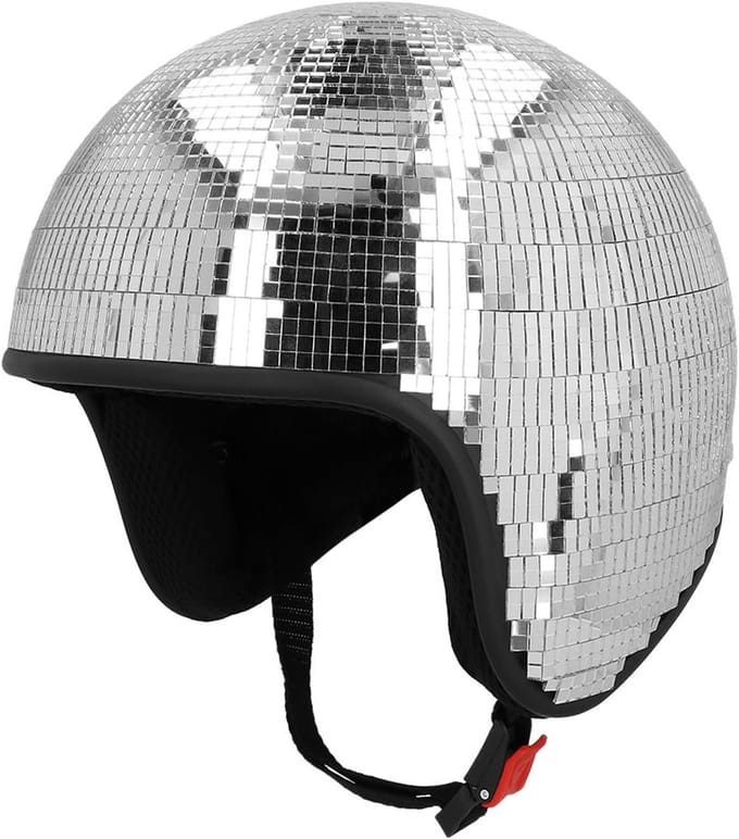 Disco Helm Feestmuts voor Carnaval en Festivals, Spiegelbol Hoofddeksel voor Volwassenen