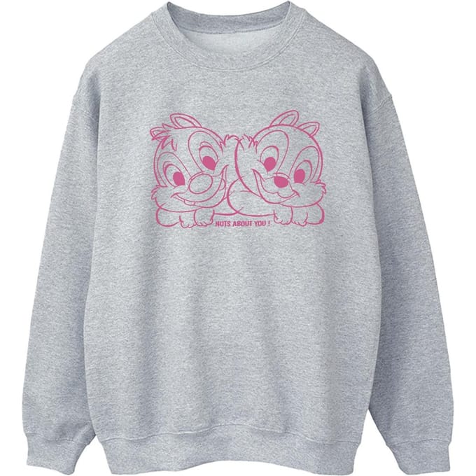 Disney Dames/Dames Chip ´n´ Dale Nuts About You Sweatshirt (Sportgrijs)