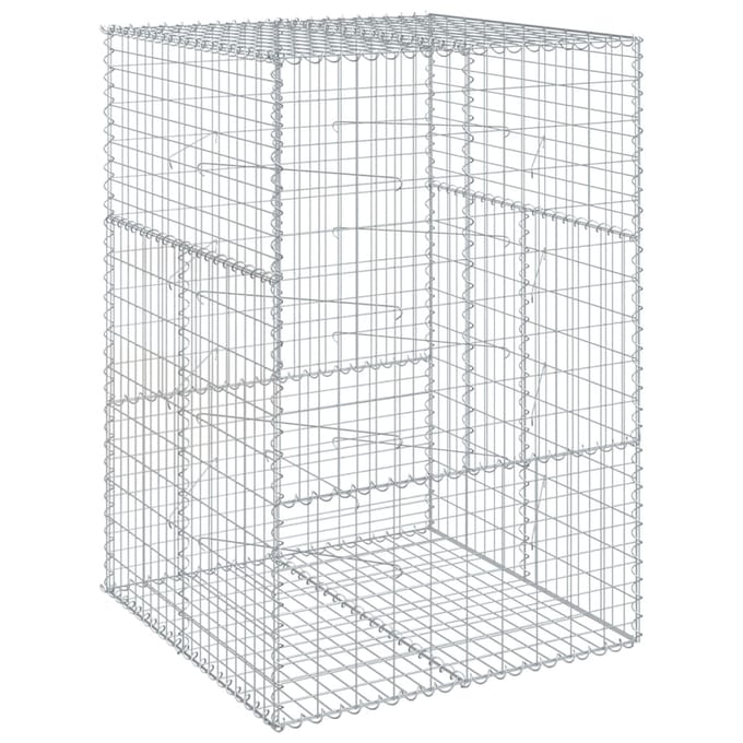vidaXL - Schanskorf - 100x100x150 - cm - gegalvaniseerd - ijzer - zilverkleurig