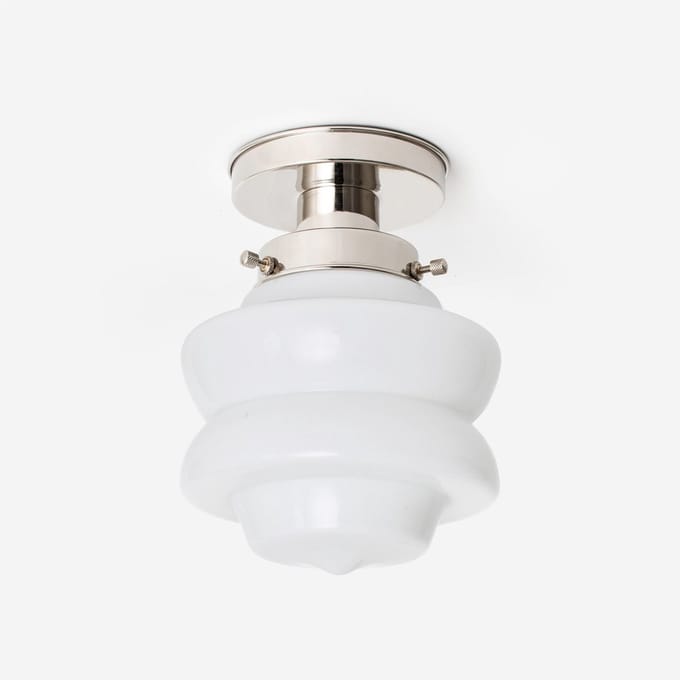 Plafonnière Small Top 20's Nikkel - Art Deco Trade