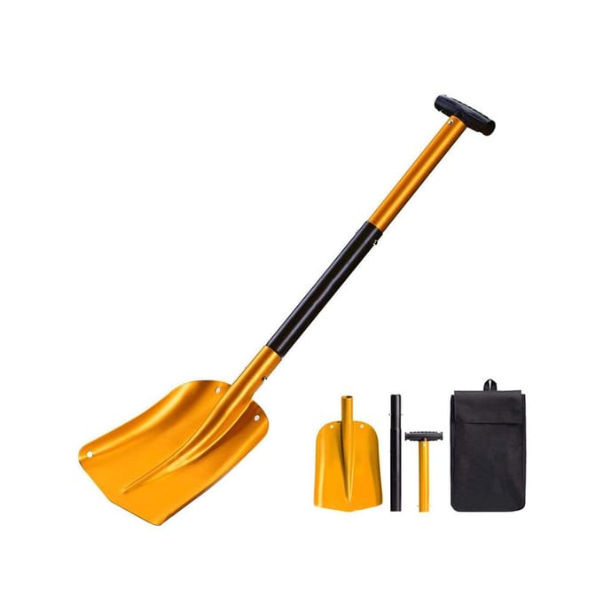 Telescopische sneeuwschep Sport-utiliteitsschep Intrekbare campingschep Sneeuwruimer goud