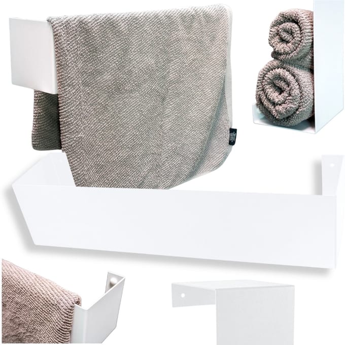 Zolta - Wandrek - 600x14x14 cm - Metaal - Wit