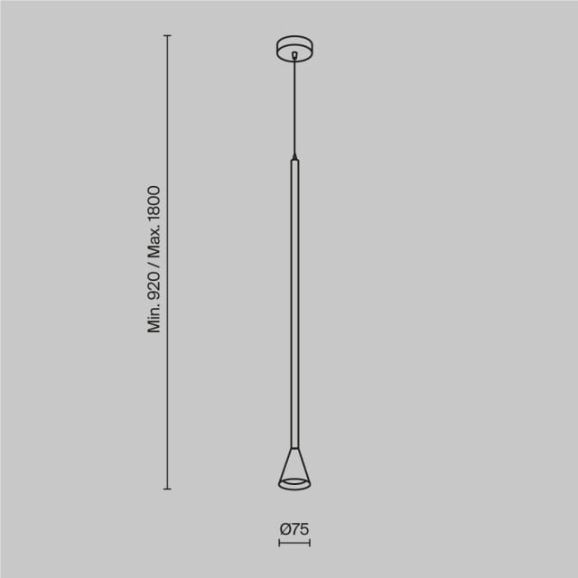 Maytoni Technical - Hanglamp Arrow - Goud - Ø7,5