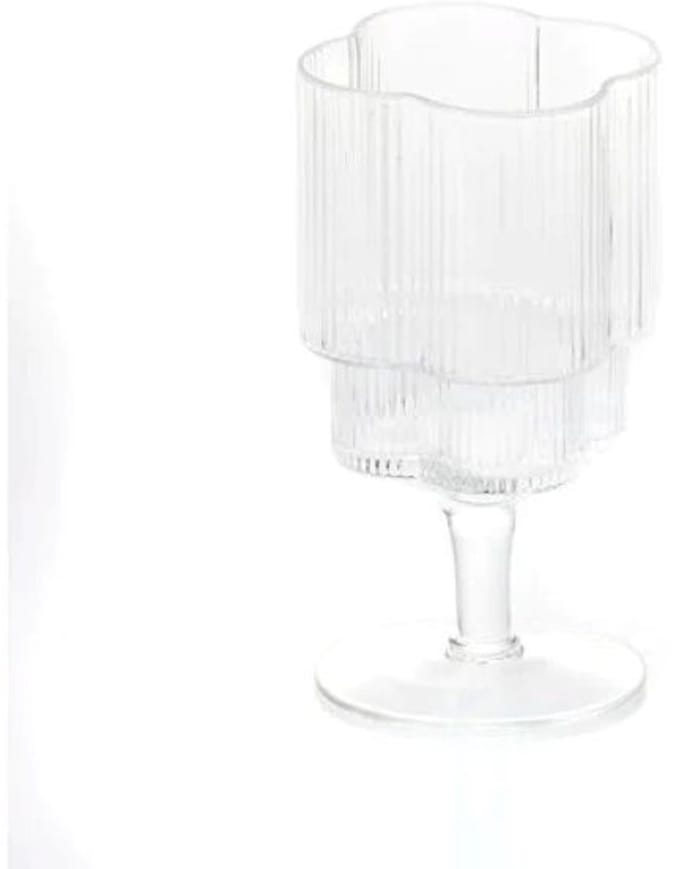 Bavary Clover Lines - Klaver Magnolia - Glazen - Uniek & Modern Design - Set Van 6