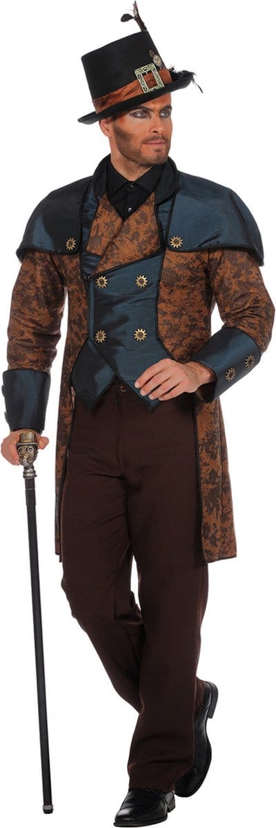 Steampunk Herenkostuum Blue Premium - Maat 60