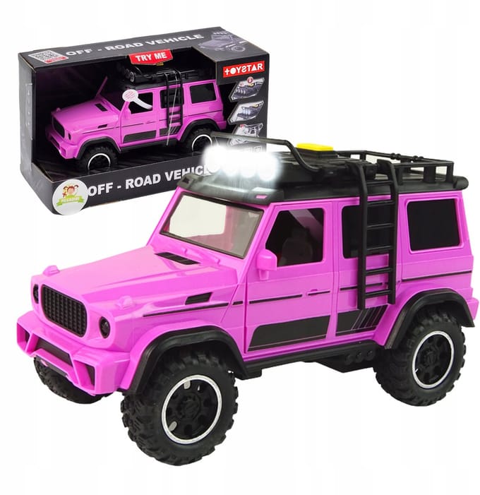 Roze SUV Speelgoedauto met Licht, Geluid & Openende Deuren