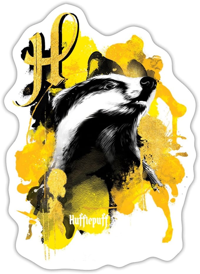 Harry Potter Huffelpuf Das Sticker maat S (10 x 10 cm)
