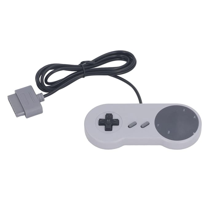 Bekabelde Gamepad 16Bit Spelcontroller Klassieke Gamepad Joystick Compatibel voor SNES voor SFC gray